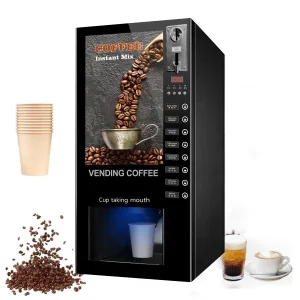 Commercial 110V/220V Electric Coin-Operated Coffee Instant Vending Machine for Coffee Shop Offices