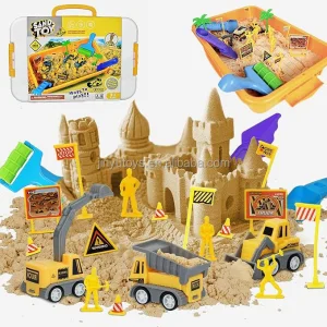 Construction Sand Play Set Magic Sand Indoor Toys for Kid with Sand Box