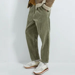 Custom Corduroy Mens Pants Chino Green Corduroy Pants for Men