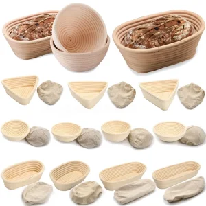 Bread Proofing Basket Hot Selling 9 Inch Banneton Proofing Basket Handmade Bread Baking Tools