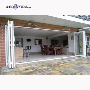 Storm Resistant Protection Patio Bi Folding Aluminium Bifold Door for Residential