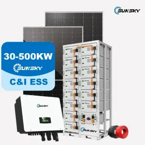 High-Efficiency 50kw 100kw 200kw Hybrid Solar Power Solutions Commercial Solar Panel System with Lithium Battery Integration