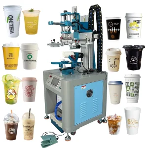 Industrial Semi-Automatic Cups Screen Printing Machine for Plastic Bottles Glass Tubes