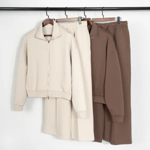 Boxy Fit Zip Up Jacket Track Suit