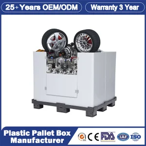 1200*1150mm Heavy Duty Light Weight Customized Stackable Collapsible/Foldable Plastic Pallet Box with Lid