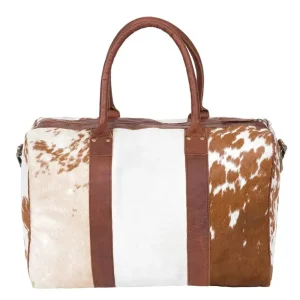 China 38L Cowhide Leather Weekend Travel Bag