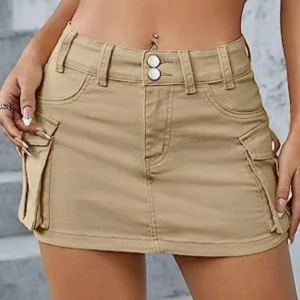 RG-Mini Low Waist Trendy Summer Denim Short Skirt