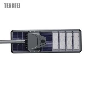 Luz de Jardín Solar de Calle Integrada Todo en Uno de Alta Potencia para Exterior IP65 Impermeable con Panel Solar