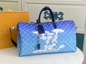 LV Blue Sky White Cloud Travel Bag