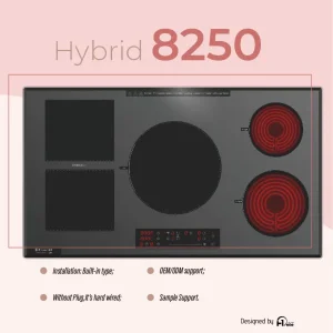 Hybrid Radiant-Induction Cooktop with Powerboost and Electronic Touch Controls with WiFi Connectivity