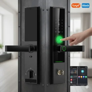 Matte Black Fingerprint Lock
