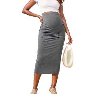 Whole Sale Breathable Women Knit Dresses Knitted Sweater Maternity Apparel Dress Pregnant Maternity Wear