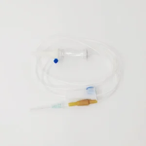 Juego de infusión desechable médico con sitio en Y, con conector de látex y aguja, con CE, ISO, fabricación