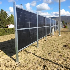 High Stability Bifacial Solar Panel Fence Vertical Structure Modern Fence Design For Energy And Space Efficiency