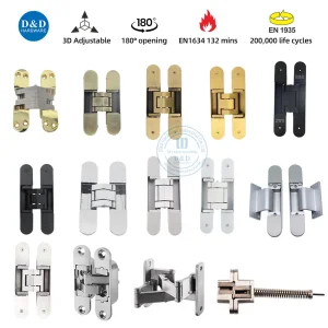 European German Italy Zinc Alloy Wholesale Heavy Duty Load Stainless Steel 3D Hidden Glass Door Hinge Cover Adjustable Invisible Concealed Hinge Supplier