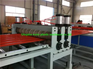 PVC Glazed Wave Roofing Tiles Sheet Plastic Production Line