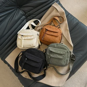 Wholesale High Quality Ladies Crossbody Bag With Custom Eco Friendly Corduroy Crossbody Bags For Women