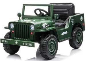 4X4 Electric off Road Truck for Kids, 12V Vintage Ride on Car Toy with Lights, Suspension, Music, Horn, Gear Switch