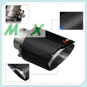 Akrapovic Car Exhaust System Single Outlets Glossy Carbon Fiber Exhaust Muffler Tips