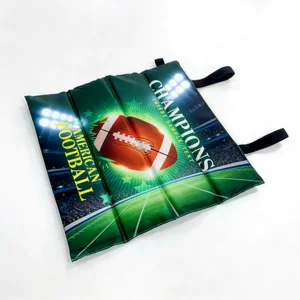 Oxford Fabric Foldable Stadium Seat Cushion With Carry Handle Waterproof Sports Seat Pad For Sports Game Picnic