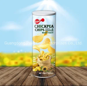 50g-140g Chips de Grão-de-Bico com Óleo de Girassol Chips de Lentilha Lanches Leves//Chips Multigrãos Cereal Crocante com Gordura Saturada com 2-3G, Lanche Mais Saudável