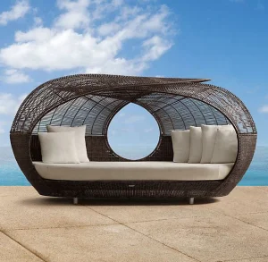 Outdoor Furniture Daybed Set Rattan