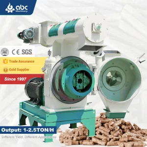 China Mejor Calidad Gran Molino de Pellets Industrial de Biomasa con Anillo de Muelle Impulsado por Correa para Hacer Astillas de Madera, Residuos de Hierba
