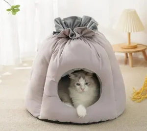 Cartoon Cat Calming Bed Winter Warm Pet Bed Pet Supplies