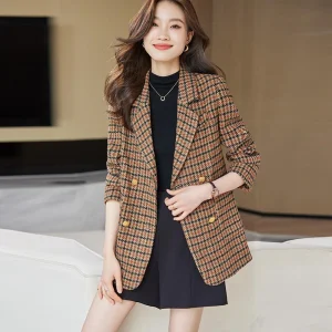 Professional Fashion Autumn and Winter Business Professional Dress Office Party Temperament Retro Small Suit