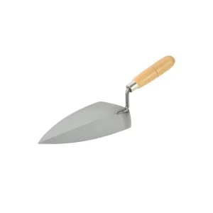 Garden Tools Concrete Tool 10'' Carbon Steel Blade Natural Color Wooden Handle Bricklaying Trowel