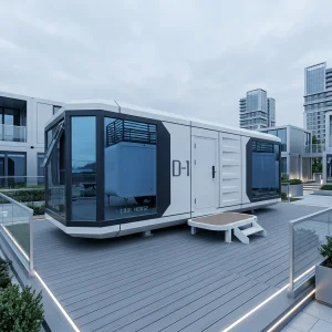 Futuristic Smart Space Capsule House Intelligent Prefab Villa Modular Aluminum Alloy Mobile Cabin with AI System