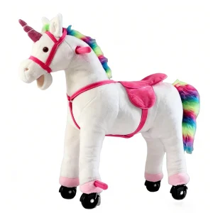 Children's Rocking Horse Unicorn Toy Plush Ride-On Animal Toy