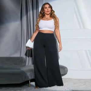 Double Crazy Plus Women Pants Wide Leg