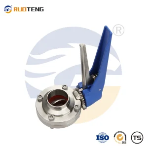 [Ruoteng] SS304 SS316L Stainless Steel Welded Food Grade Hygienic Sanitary Butterfly Valve with Duckbill
