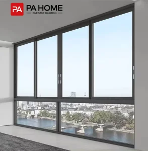 PA Customized PVC Window Profile UPVC Sliding Windows Huge Aluminum Fixed Casement Windows