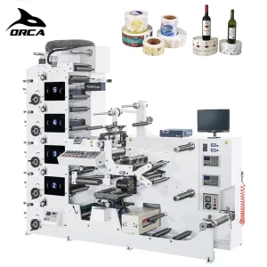 Ry320-5c High Speed Roll to Roll Digital Flexo Printing with Automatic Stacked System for Label Sticker