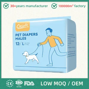 Muestra gratuita absorbente barata cómoda transpirable suave para gatos perros cachorros fabricante impermeable PEE Wee orina pañales desechables para mascotas