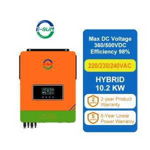 Esun Solar Power Inverter Mppt Ip65 Hybrid Generator 1.5kw 3000w 3.6kw 4.2kw 5kw 6.2kw 24v 48v to 220v