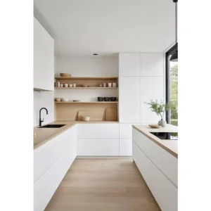 Custom Built Mudroom Cabinets Including Bench Seating and Individual Storage Lockers