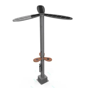 Outdoor Public Area Solar Mobile Charging Kiosk With LED Lighting 100W 200W 300W Power Included
