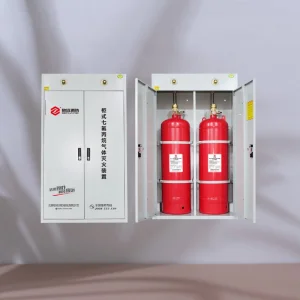 Gabinete de sistema de supresión de fuego a gas color rojo de acero inoxidable