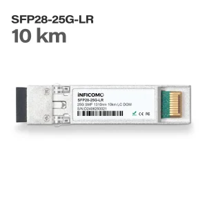 SFP28-25G-LR Compatible 25GBASE-LR 1310nm 10km DOM Supported Duplex LC/UPC SMF Fiber Optic Transceivers 25G