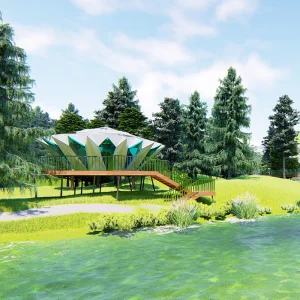 AS/NZS Steel Structure Building Prefabricated Hotel Wooden Bungalow Cabins with Hot Tubs