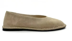 Women's Khaki Suede Slip-on