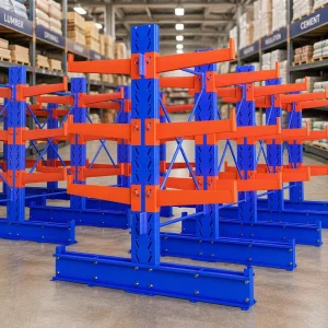 Durable Heavy-Duty Cold Rolled Steel Powder Coated Industrial Shelving Unit Adjustable Cantilever Arm Racks Racking System