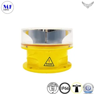 Luz de advertencia de torre LED a prueba de agua de intensidad media, luz de advertencia para aeronaves, luz de obstrucción dual roja y blanca