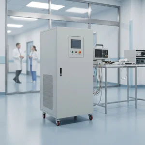 Programmable 50KW Three/Single Phase AC Power Supply Voltage Frequency Stabilizer Touch Screen Interface 97% Efficiency for