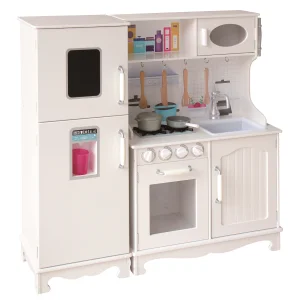 MDF Interactive Role Play Kitchen with Utensil Toy Cooking Set for Gifts and Boys
