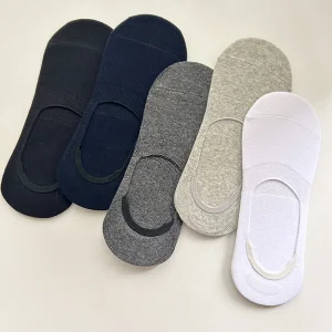 Meias de barco invisíveis de silicone