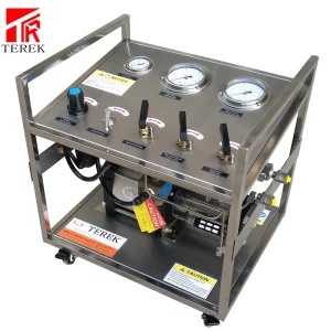 Terek Brand High Quality 100-800 Bar High Pressure Portable Gas Booster Unit for Cylinder Refilling Pressure Control Unit Compress Test Equipment